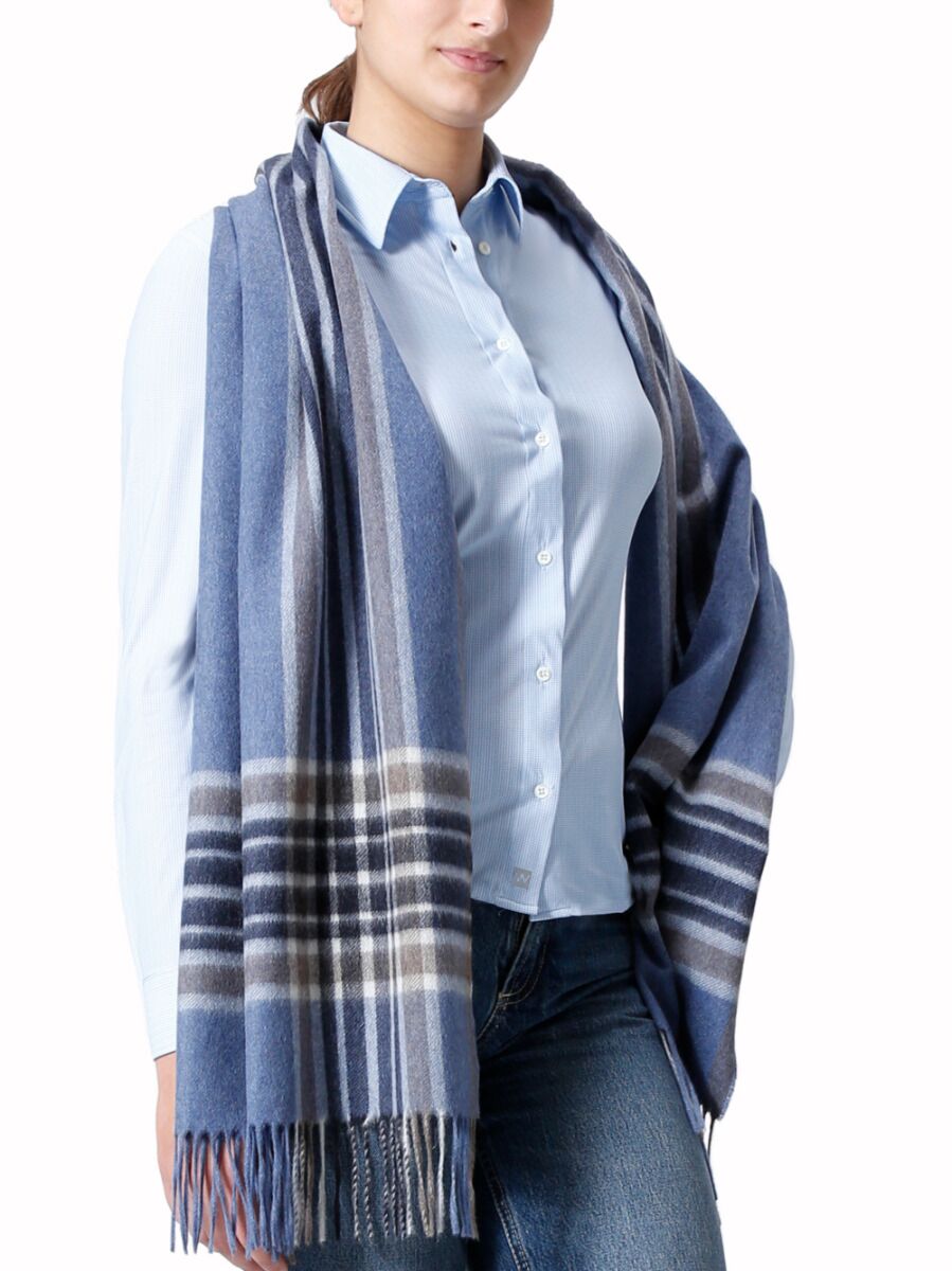 Sciarpa Cashmere azzurra