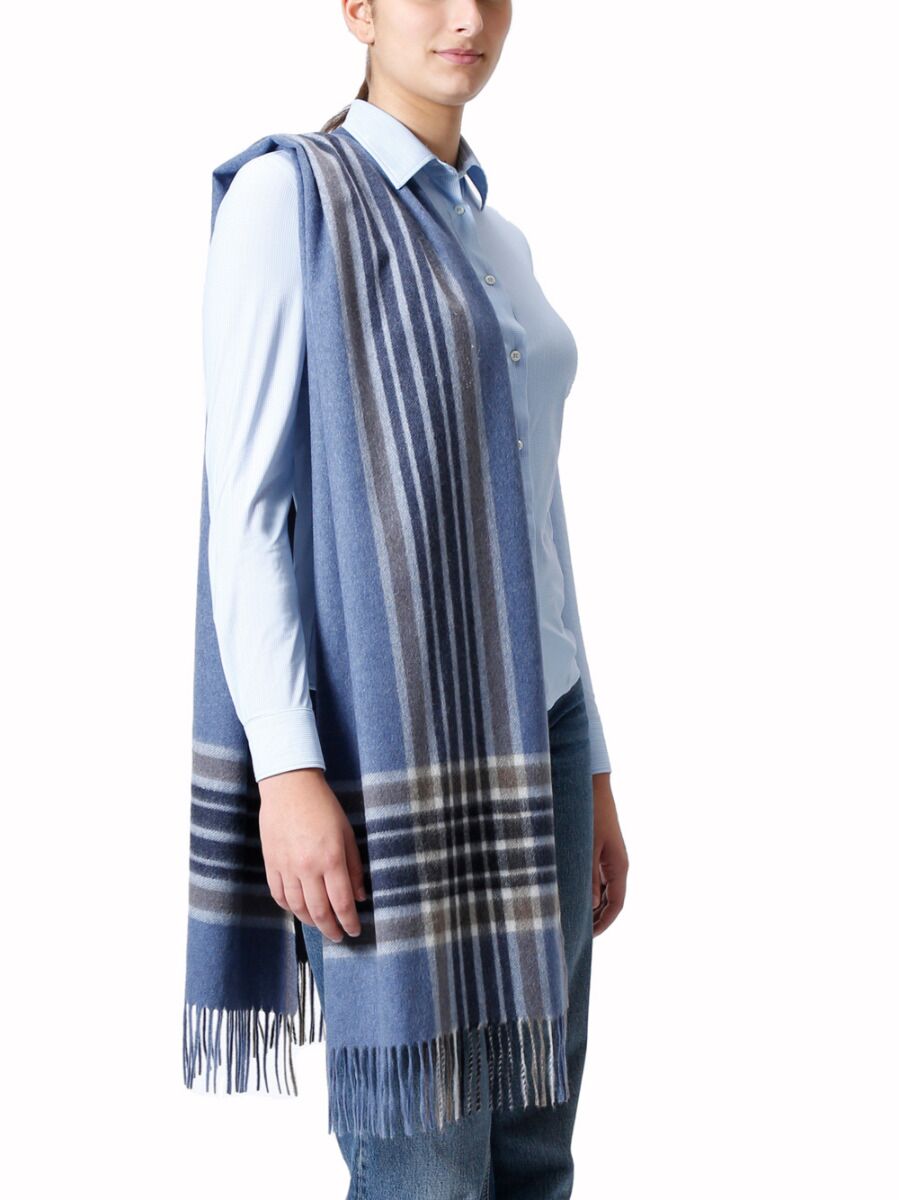 Sciarpa Cashmere azzurra