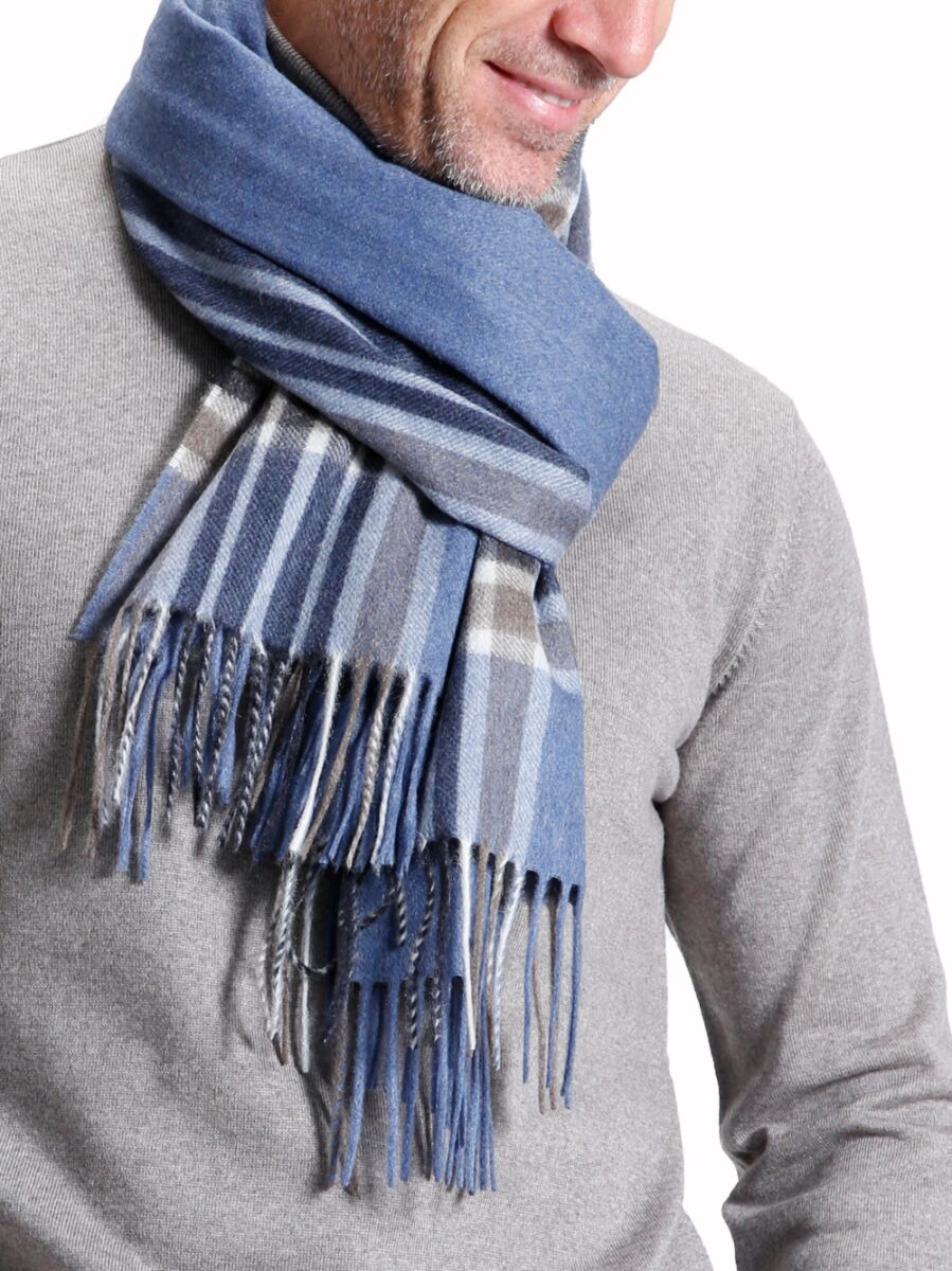 Sciarpa Cashmere azzurra