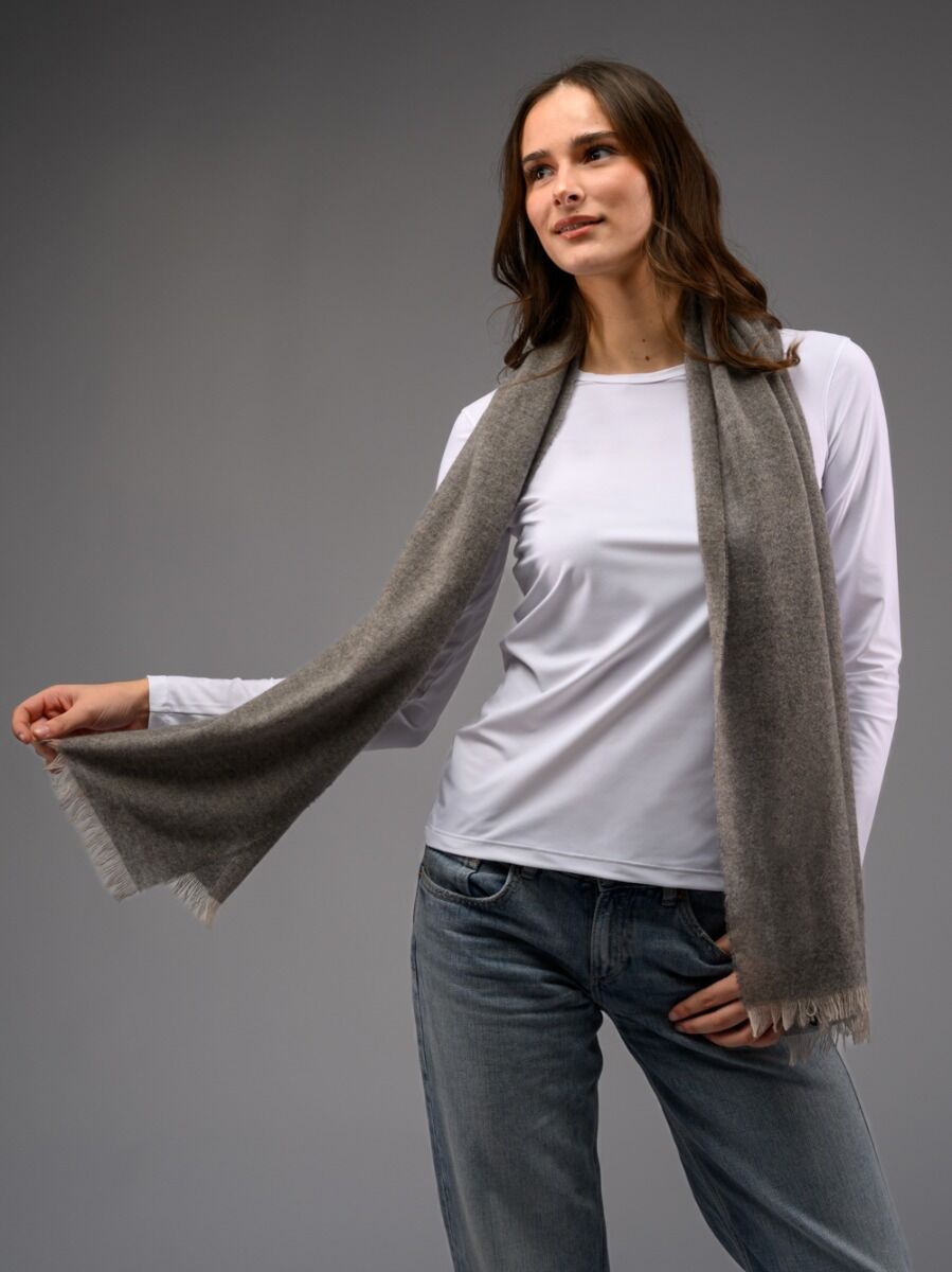 Cashmere Melange Grey Scarf