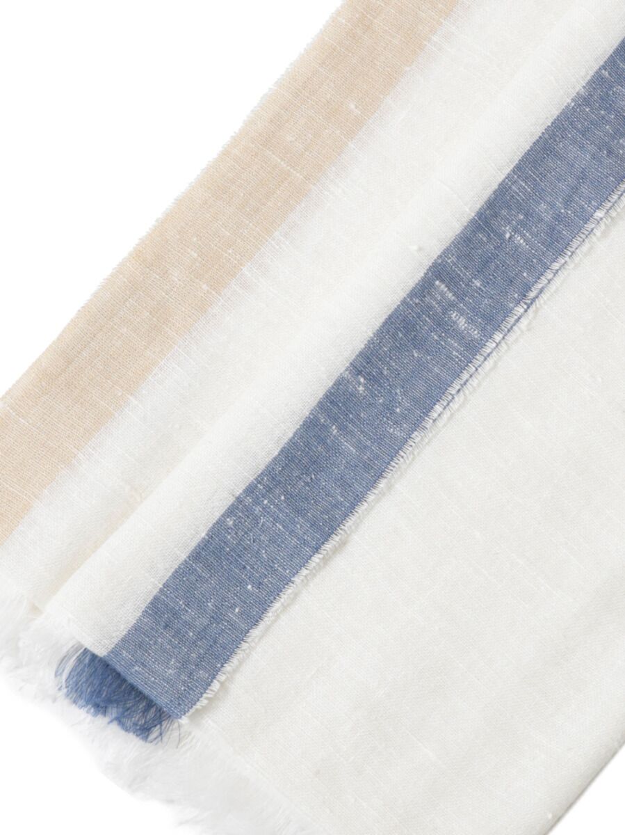 Linen and silk scarf - Ivory