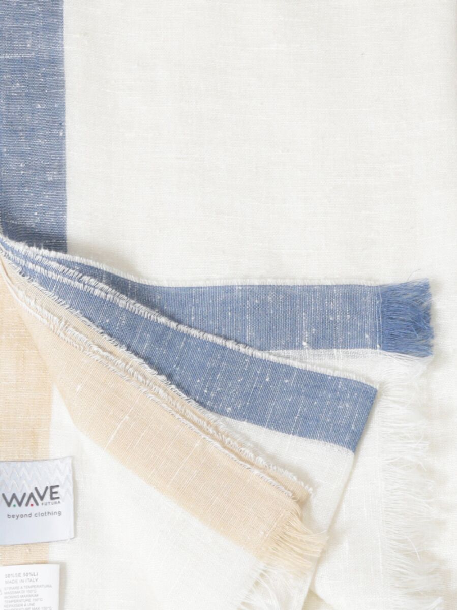 Linen and silk scarf - Ivory