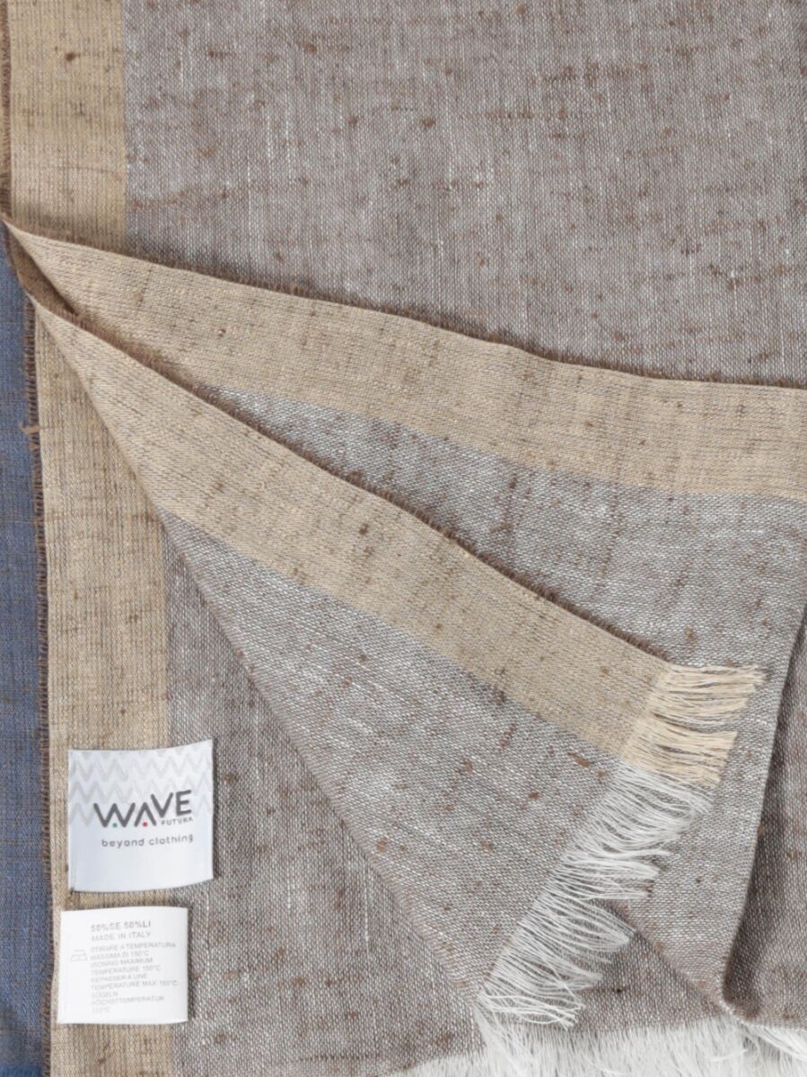 Linen and silk scarf - Dove grey