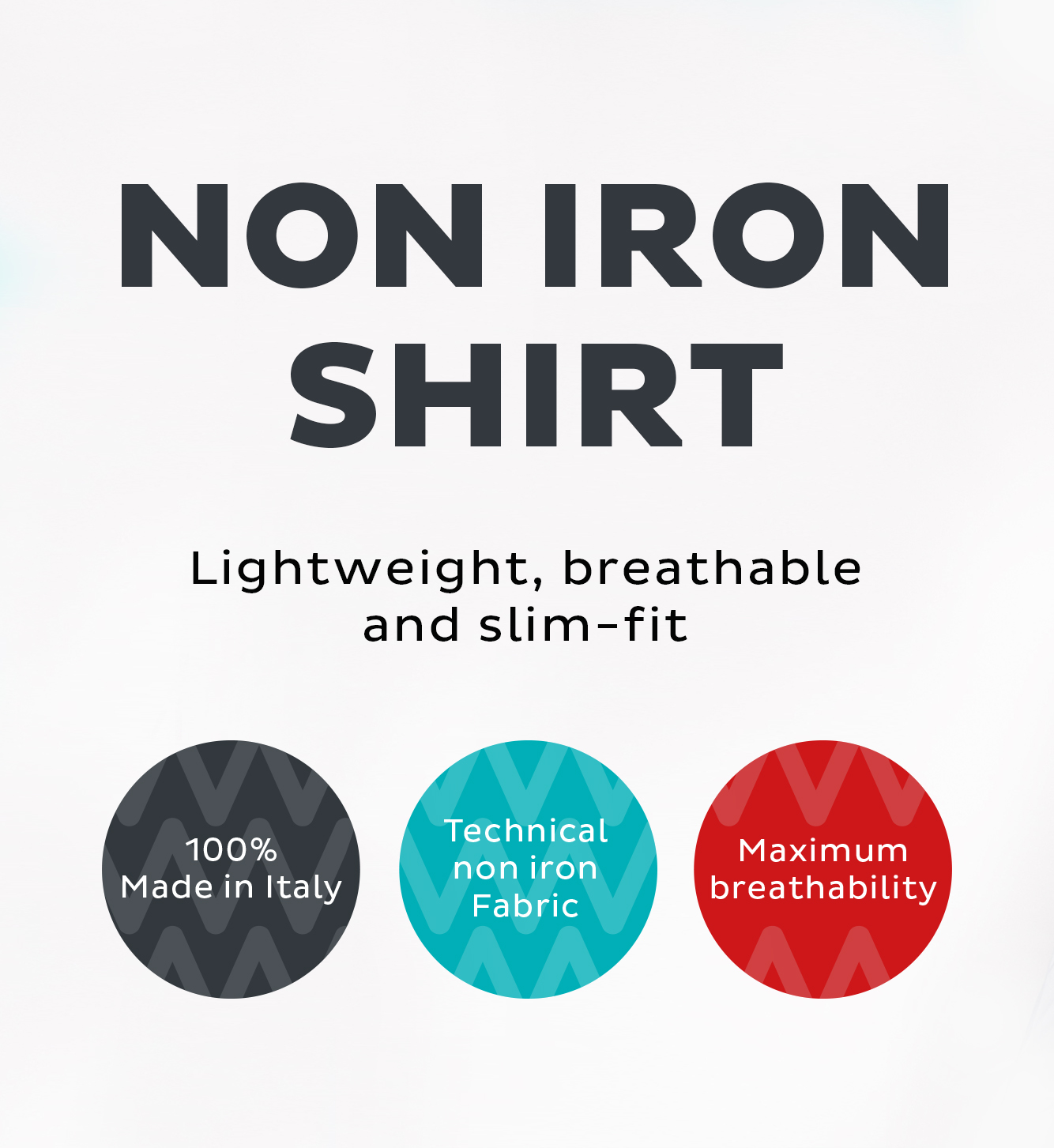Non iron shirts for man, women and boys