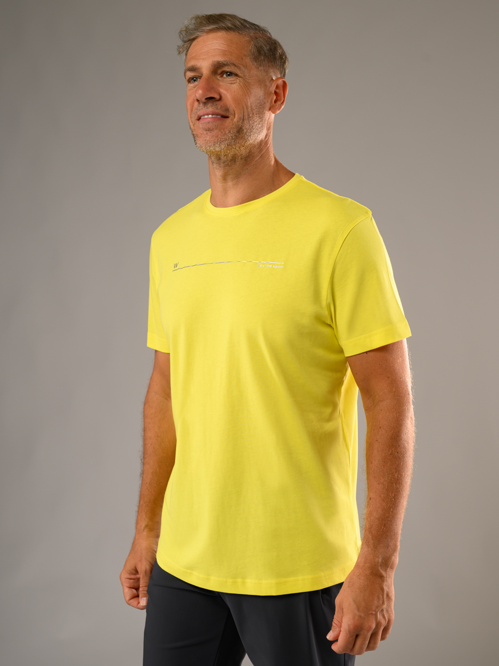 T-shirt uomo sport padel Shangai gialla